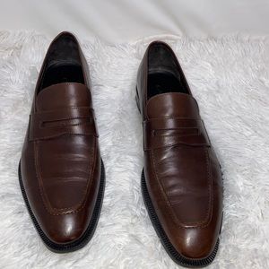 CANALI  Men 'Penny' Dark Brown Leather Loafers Size US 10 EUR 43